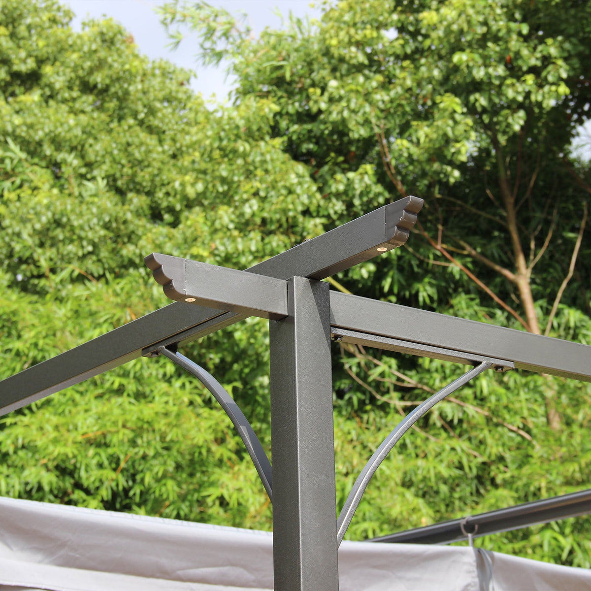 3.5m Grey Prague pergola gazebo shelter