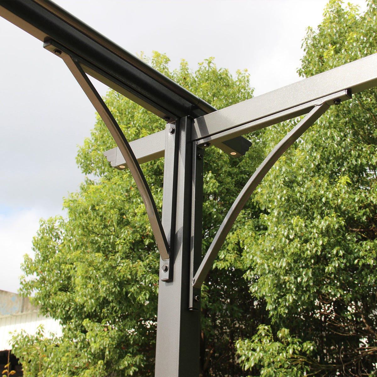 3.5m Grey Prague pergola gazebo shelter