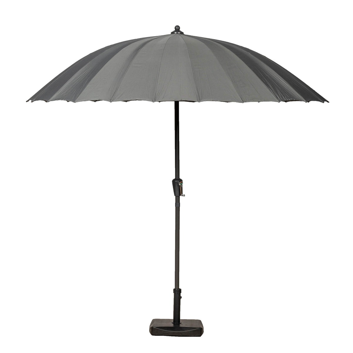 2.7m Grey Shanghai Crank & Tilt Outdoor Garden Parasol by Roseland Furniture