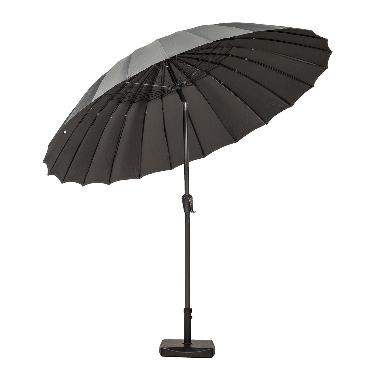 2.7m Grey Shanghai Crank & Tilt Outdoor Garden Umbrella