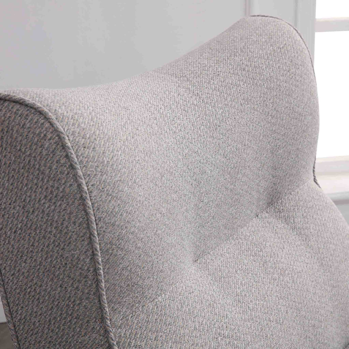 Charlie Accent Chair in Grey Linen