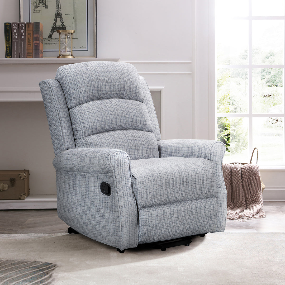 Edwin Grey Manual Recliner Armchair lifestyle
