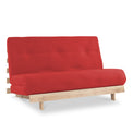 Maggie Red Double Futon Sofa Bed from Roseland Furniture
