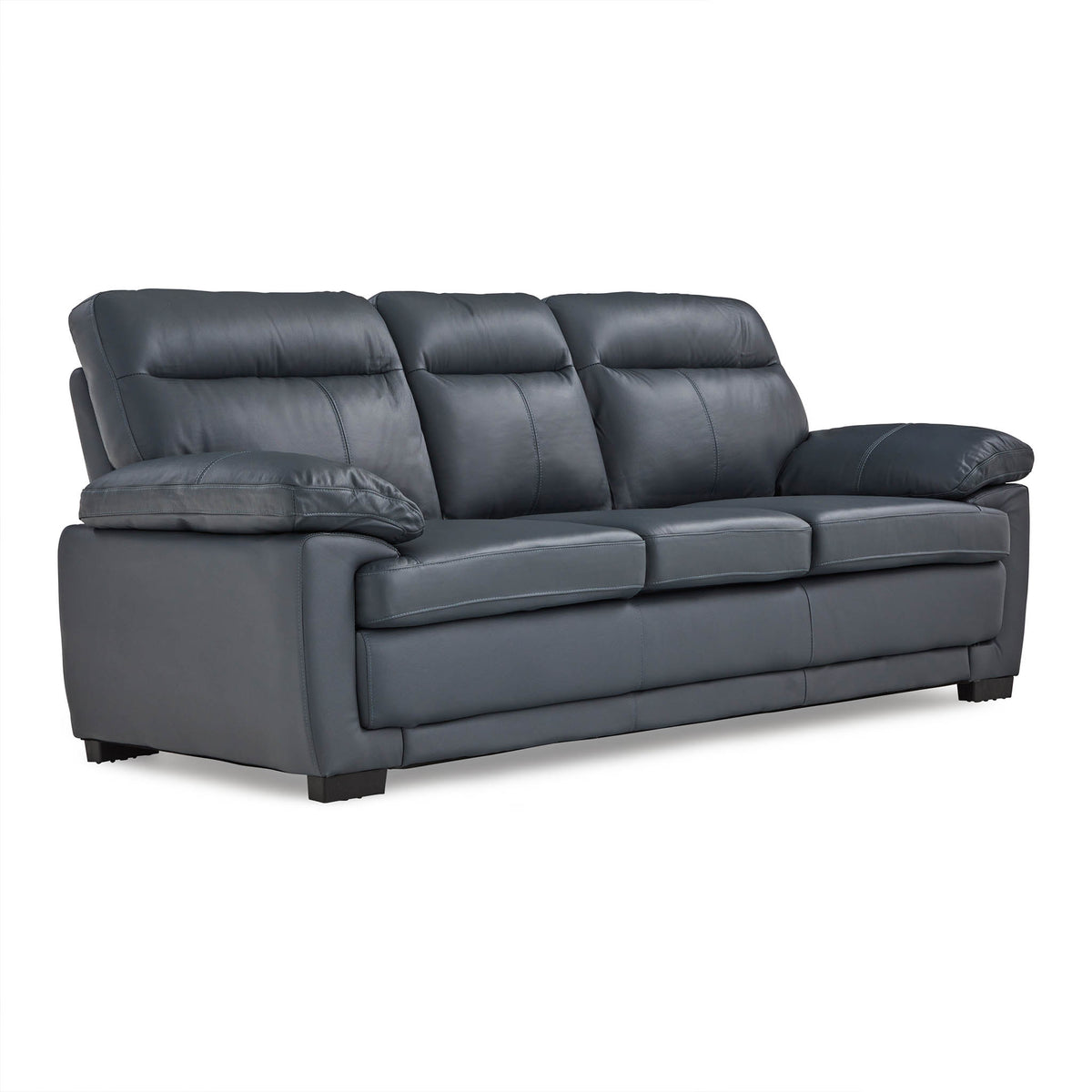 Hugo 3 Seater Leather Sofa Grey