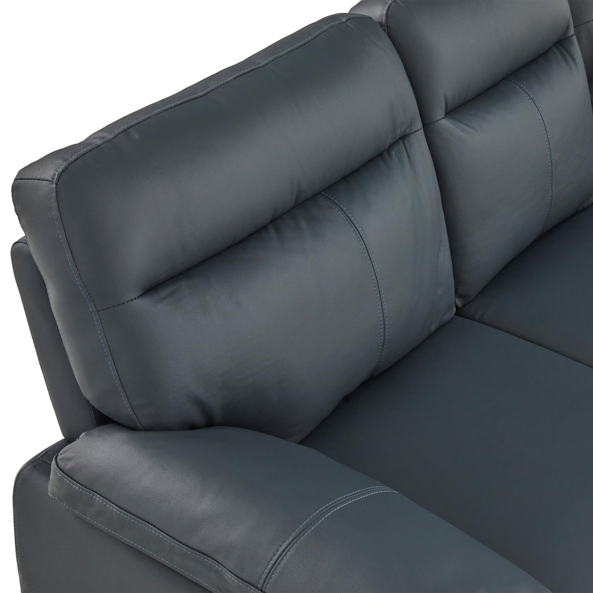 Hugo 3 Seater Leather Sofa Grey
