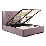Richmond Heather Velvet Ottoman Storage Bed Frame