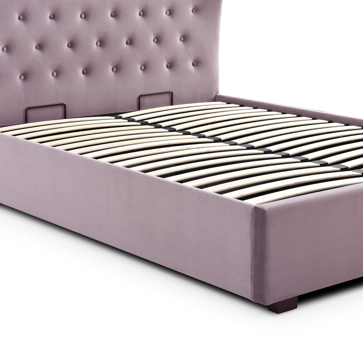 Richmond Heather Velvet Ottoman Storage Bed Frame