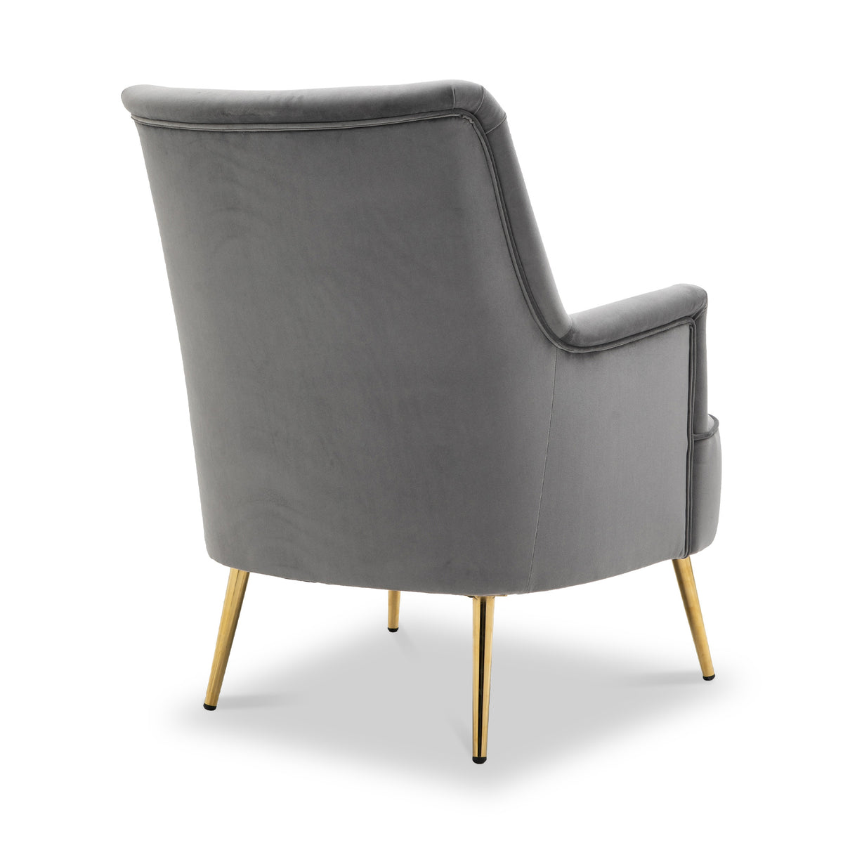 Freddie Grey Velvet Armchair