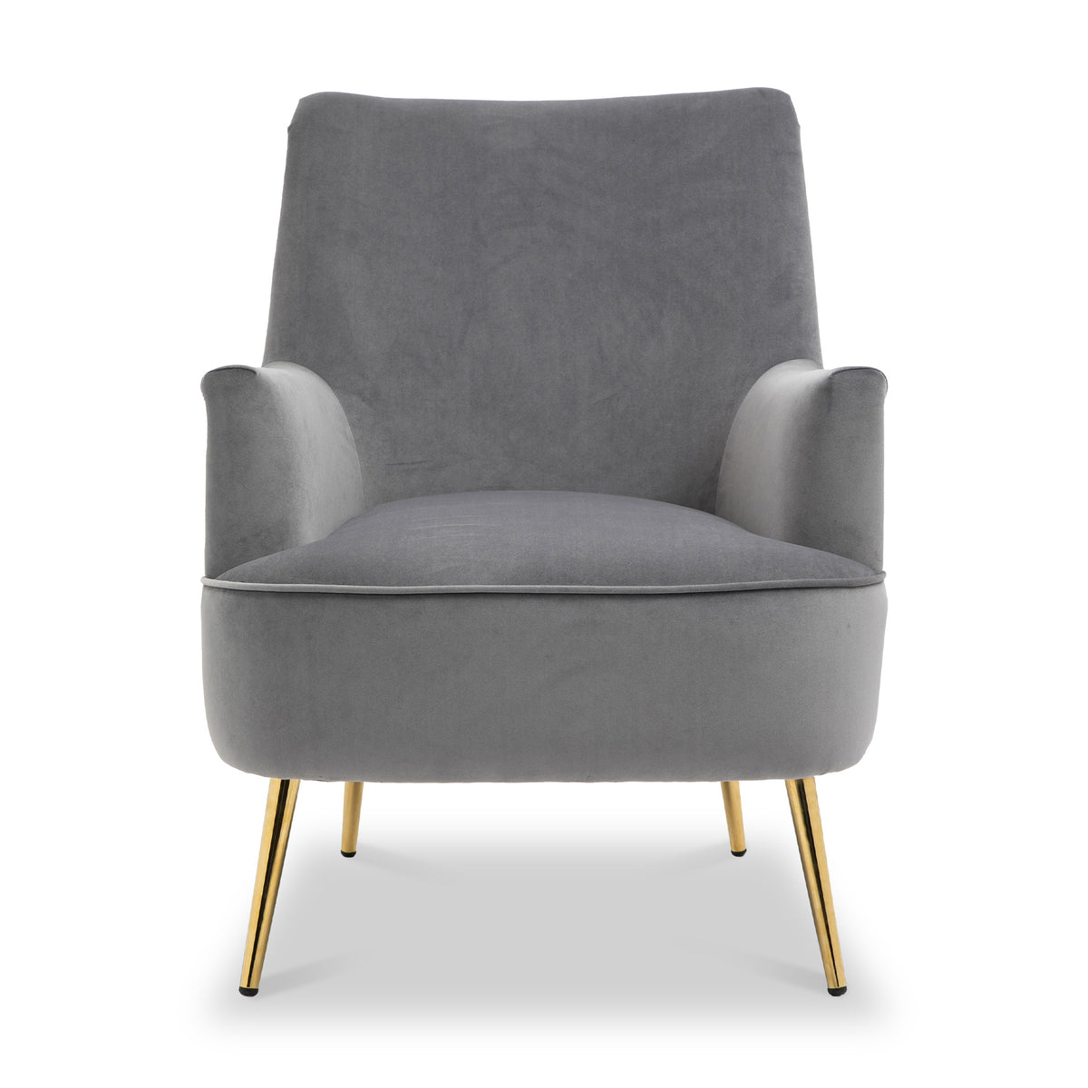 Freddie Grey Velvet Armchair