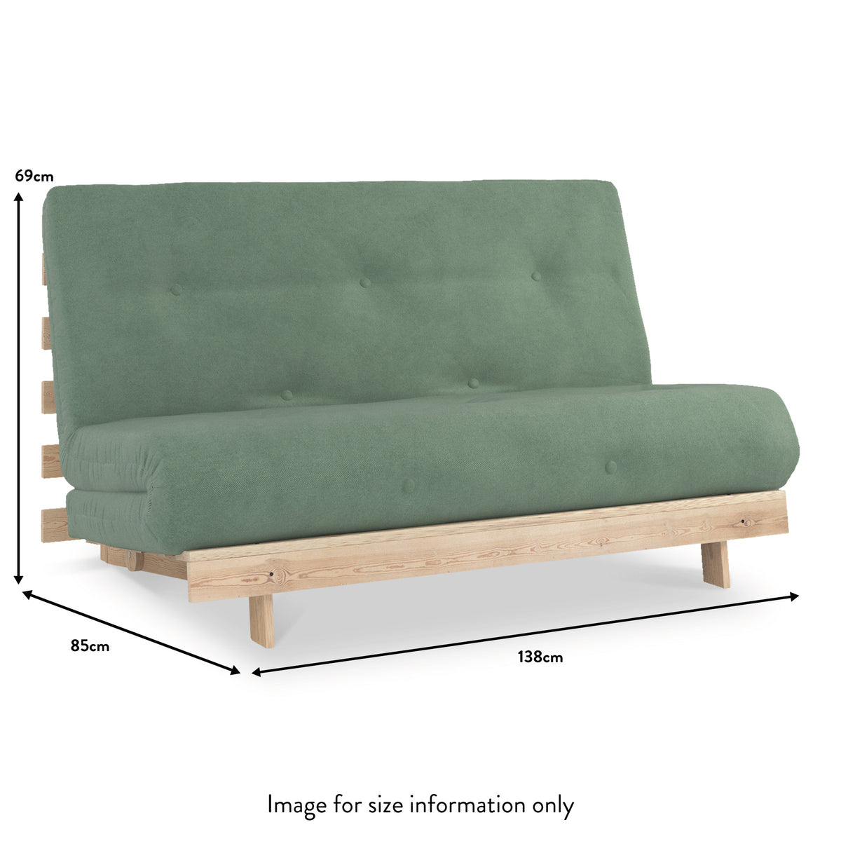 Maggie Double Futon Sofa Bed Dimensions