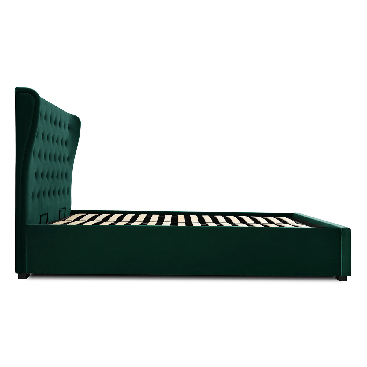 Richmond Bottle Green Velvet Ottoman Storage Bed Frame