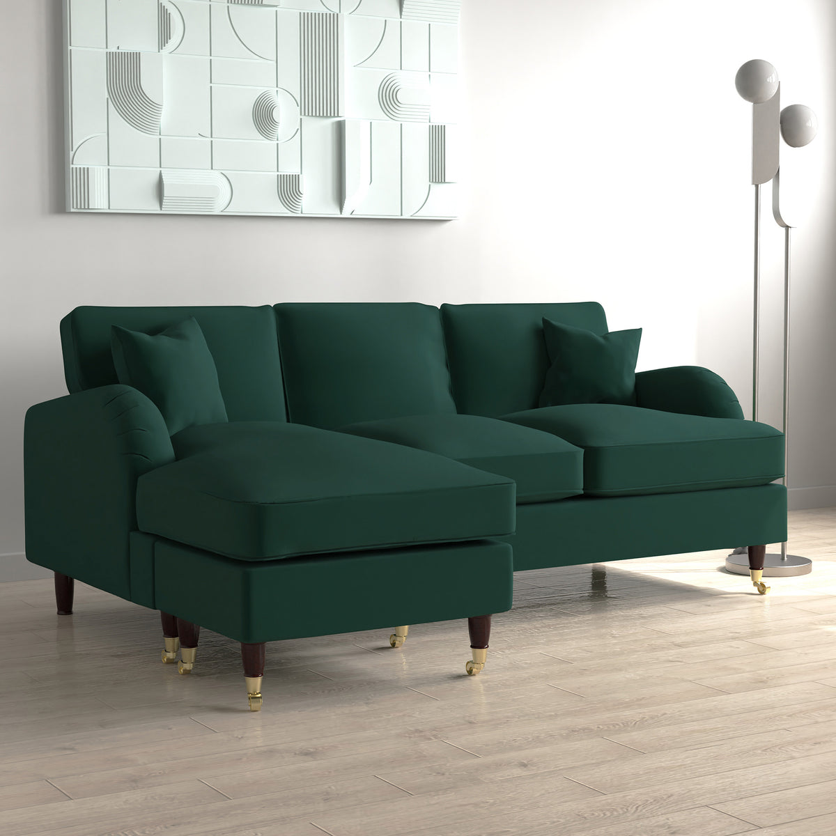 Hattie Velvet Chaise Sofa