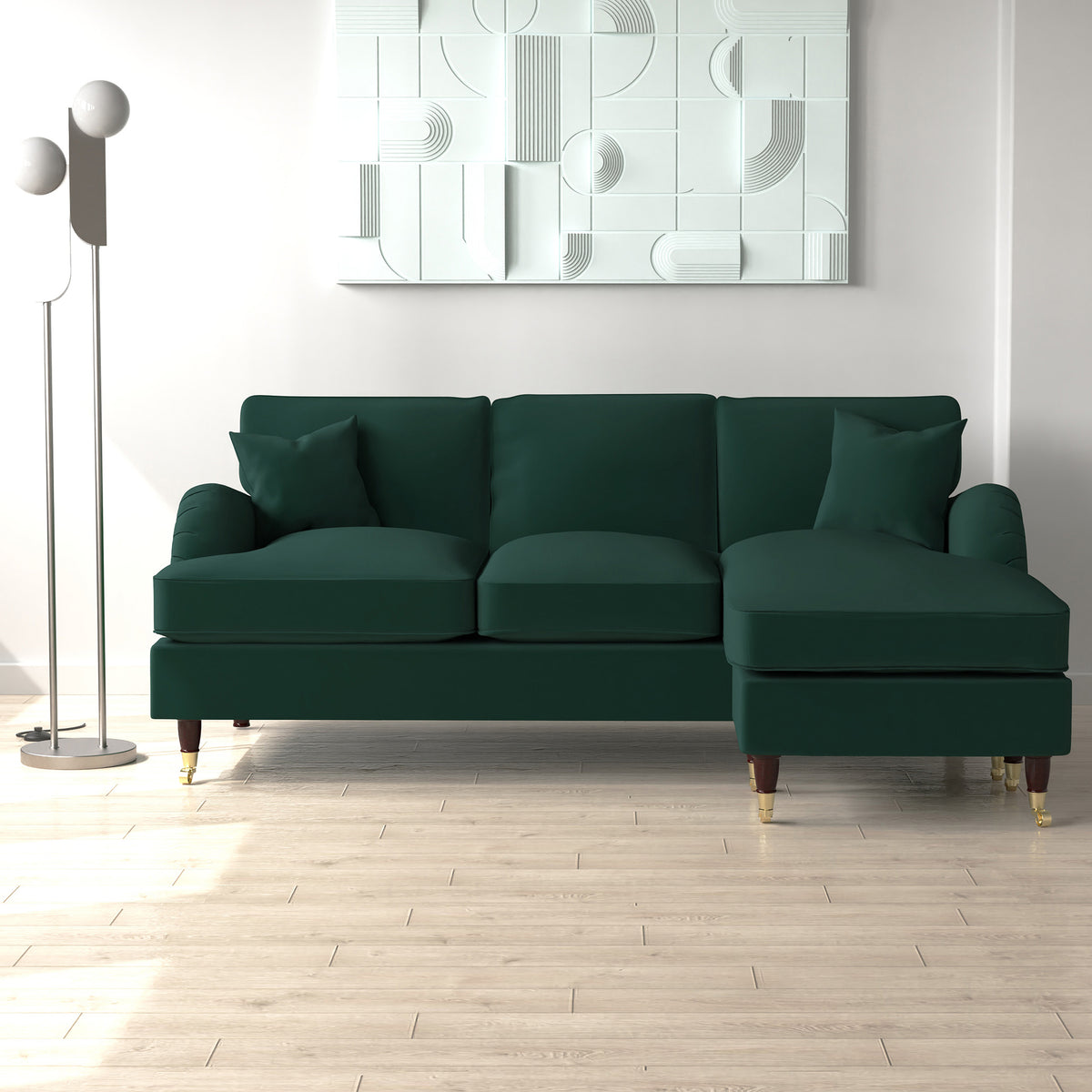 Hattie Velvet Chaise Sofa