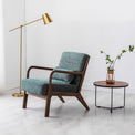 Khali Green Upholstered Modern Vintage Armchair for living room
