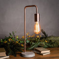 Copper Lamp with Stone Base