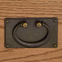 Zelah Oak 200cm TV Stand - Close up of drawer handle