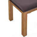 Zelah Oak Stool - Close up of padded seat