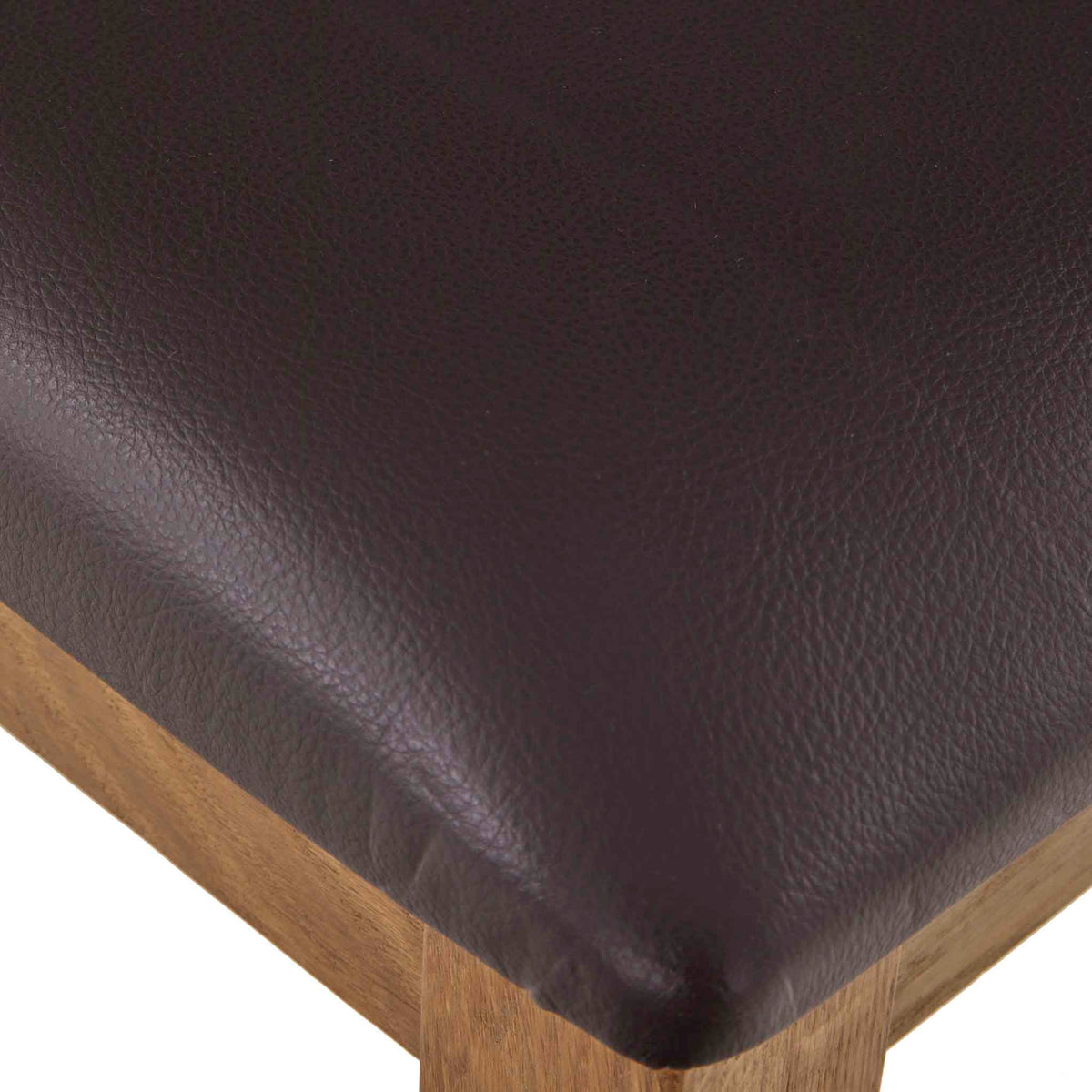 Zelah Oak Stool - Close up of padded seat