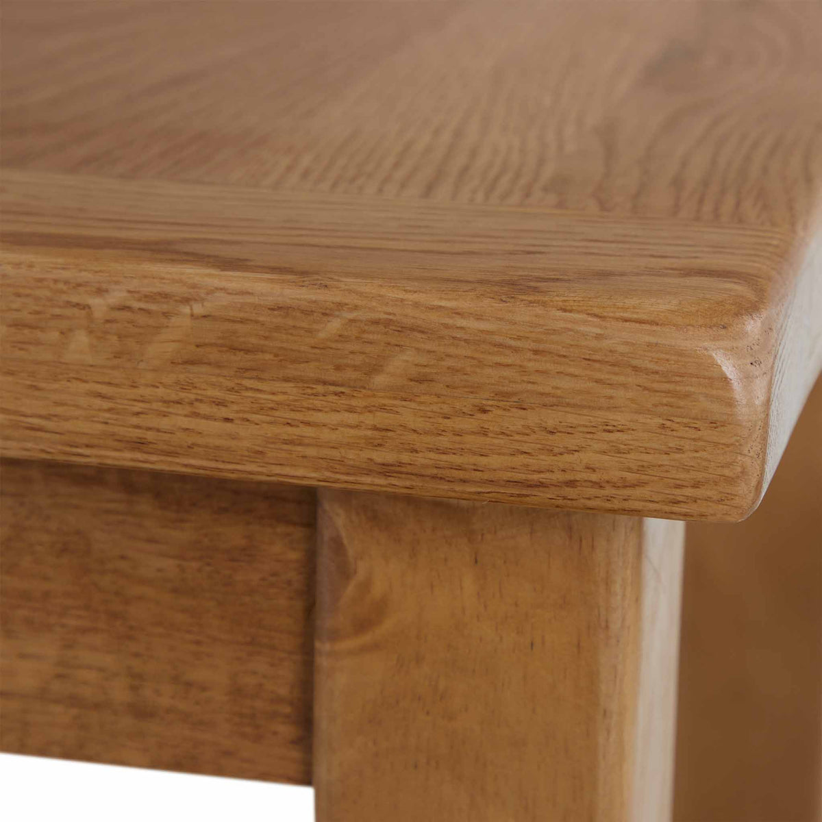Zelah Oak Nest of Tables - Close up of corner of table