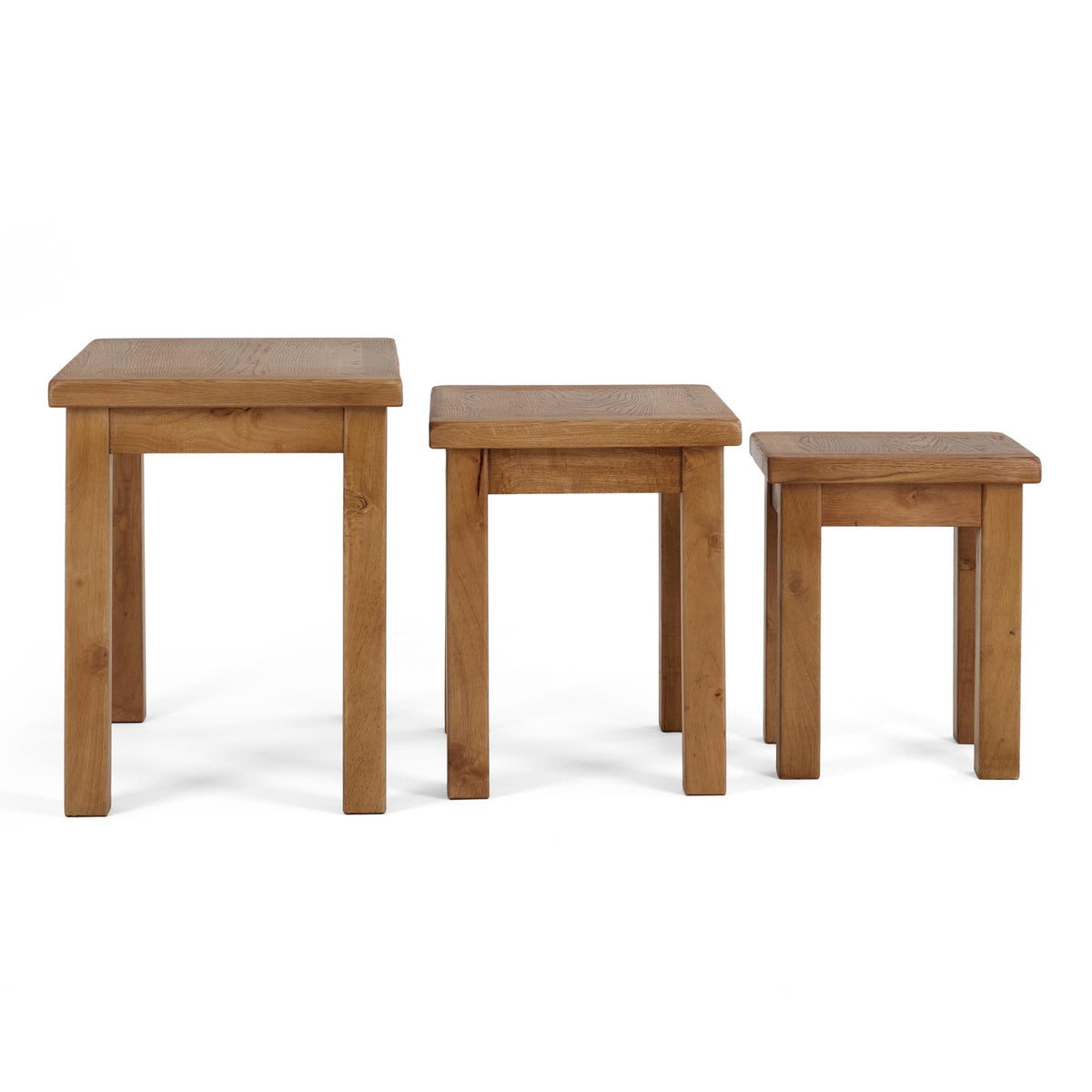 Zelah Oak Nest of Tables - Separated tables