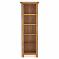 Zelah Oak Narrow Bookcase - Front view
