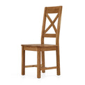 Zelah Oak Crossed-Back Dining Chair - Side view