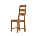 Zelah Oak Slatted Wood Chair - Side view