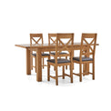 Zelah Oak Small Extending Solid Wooden Dining Table 150cm-200cm