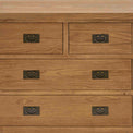Zelah Oak 2 over 2 Drawer Chest of Drawers - Close up of drawer fronts