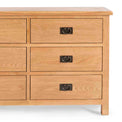 Surrey Oak Large Chest Of Drawers - Close up of right side of drawer fronts