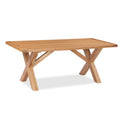 Zelah Oak Cross Leg Dining Table by Roseland Furniture