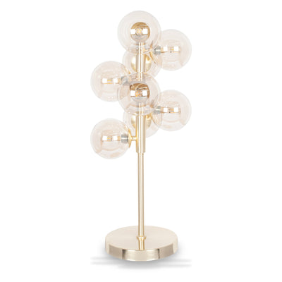 Vecchio Lustre Glass Orb and Gold Metal Table Lamp