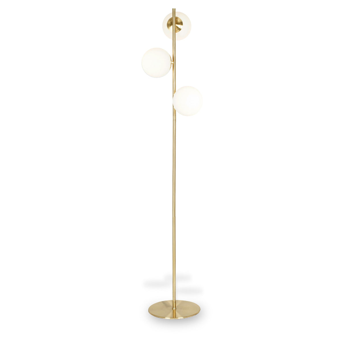 Asterope White Orb and Gold Metal Floor Lamp