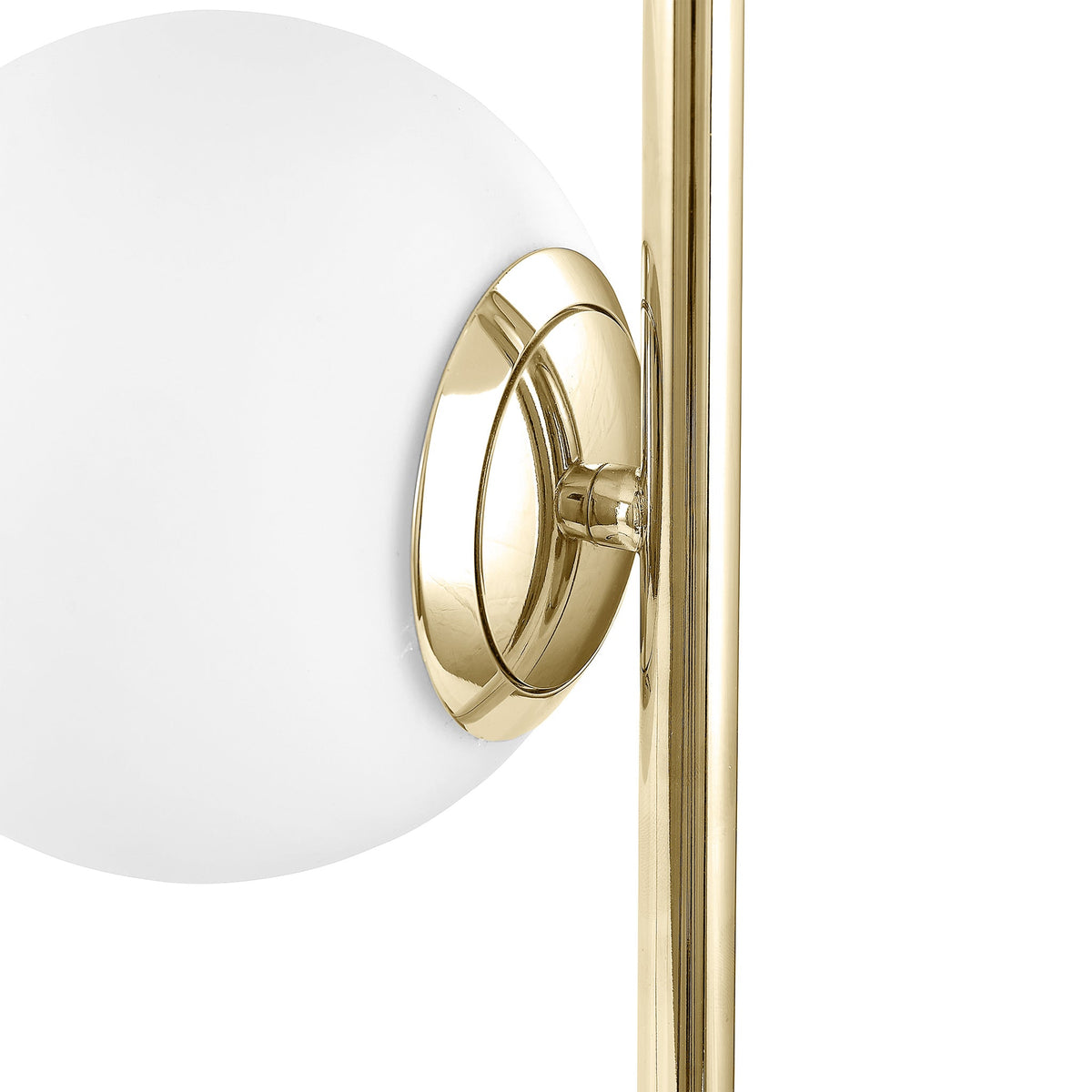 Asterope White Orb and Gold Metal Floor Lamp