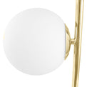 Asterope White Orb and Gold Metal Floor LampAsterope White Orb and Gold Metal Floor Lamp