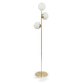 Asterope White Orb and Gold Metal Floor Lamp from Roseland Furniture