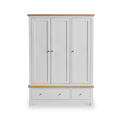Farrow Grey 3 Door  Wardrobe with Storage Drawers
