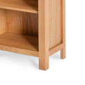 Surrey Oak Mini Bookcase - Close up of base of bookcase
