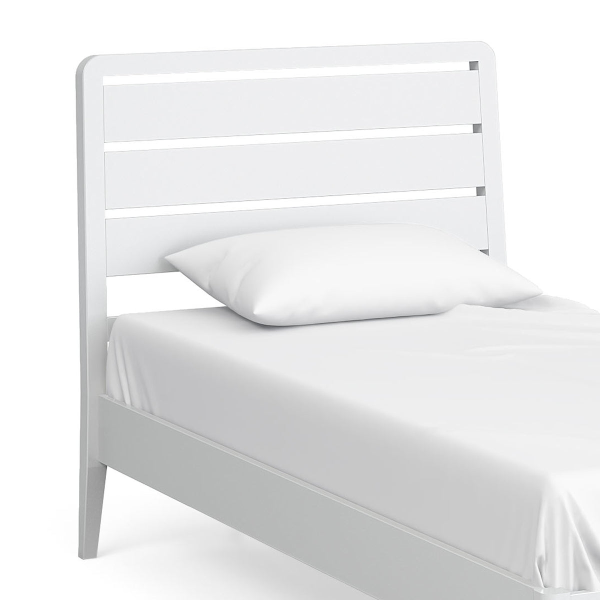 Chest White Painted 3ft Single Bed Frame - Close up of headboard