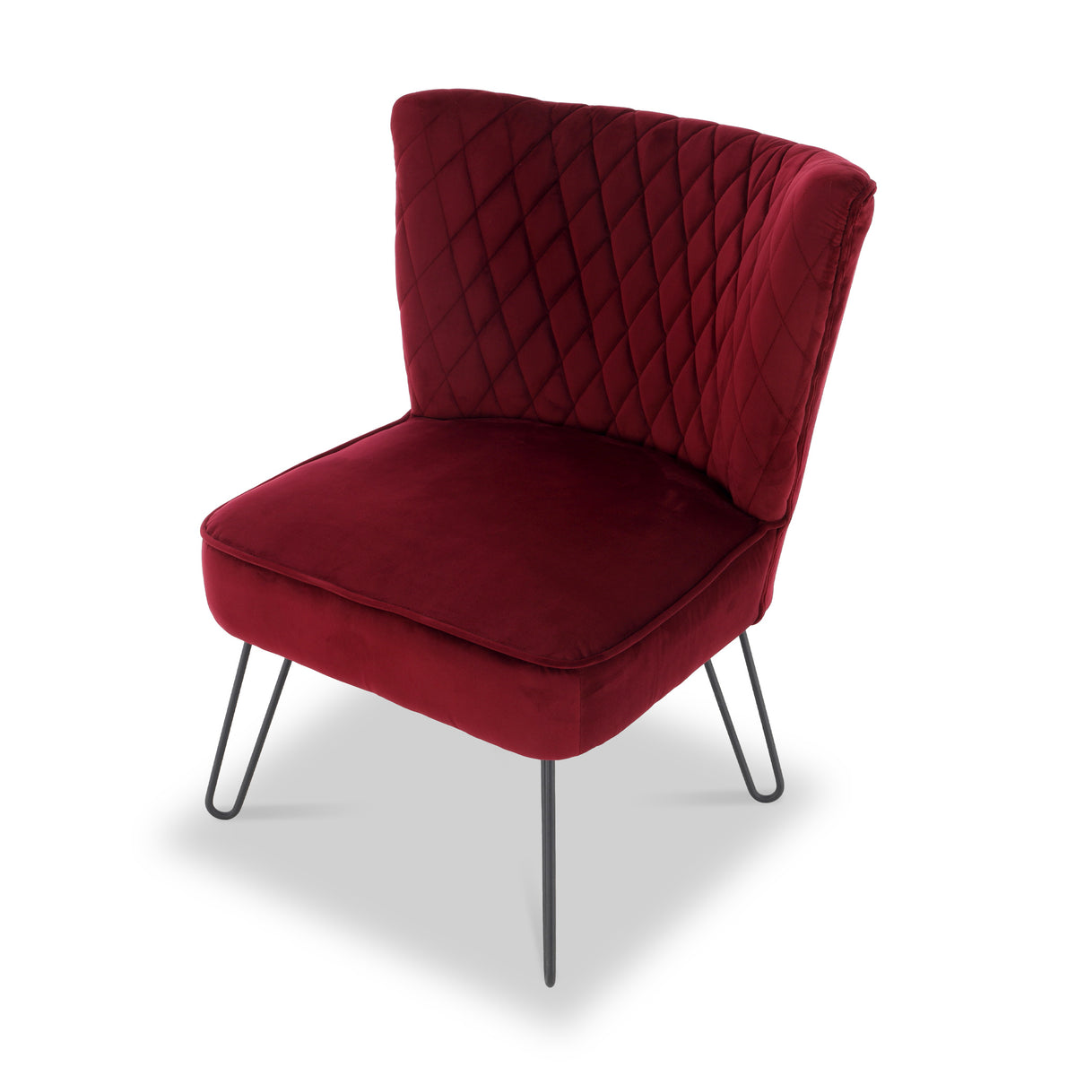 Dixie Red Velvet Vanity Accent Chair