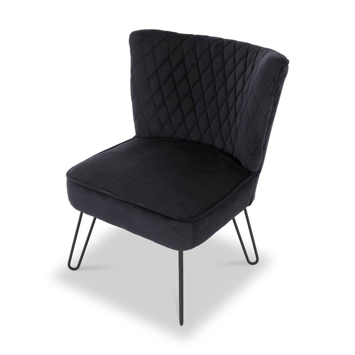 Dixie Black Velvet Vanity Accent Chair