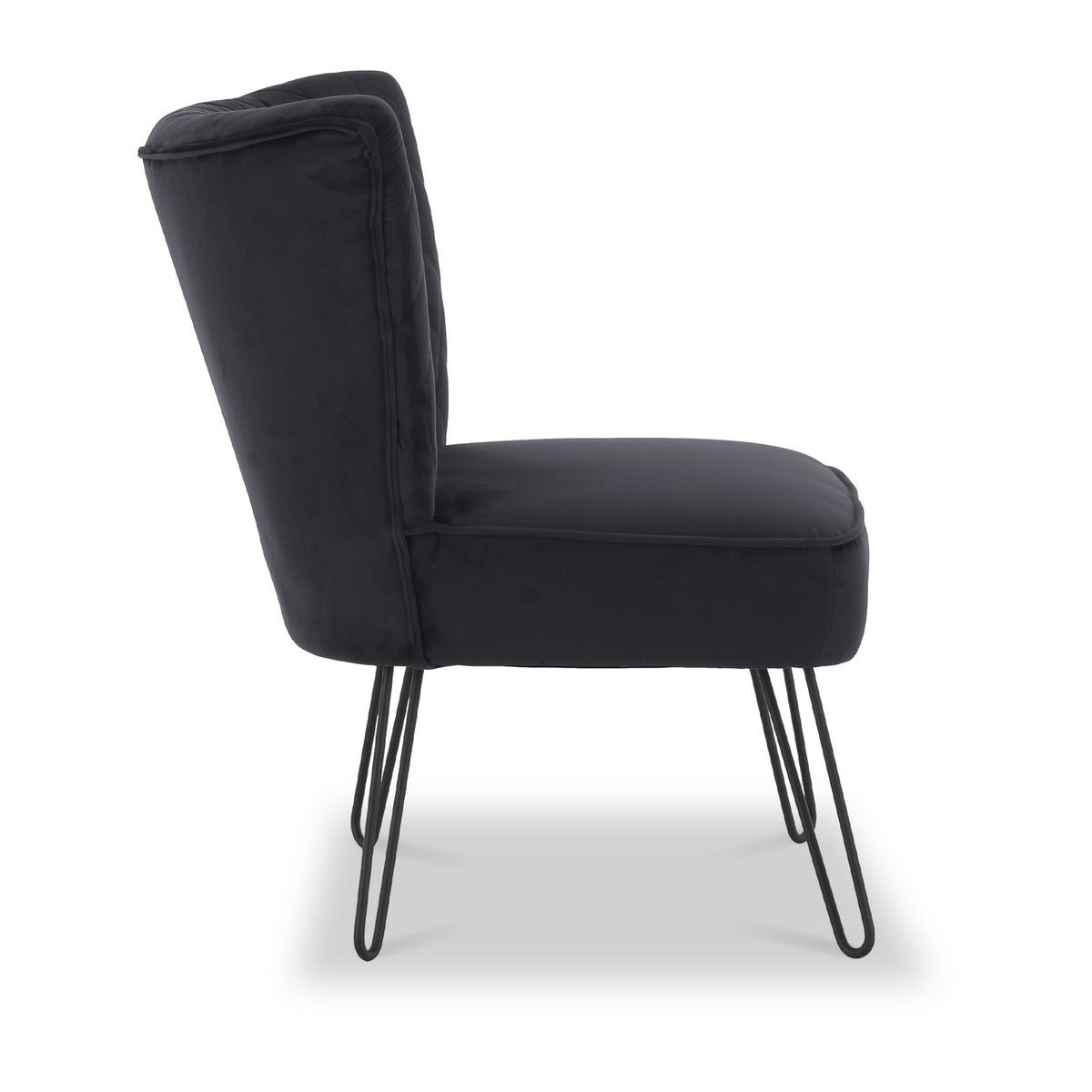 Dixie Black Velvet Vanity Accent Chair