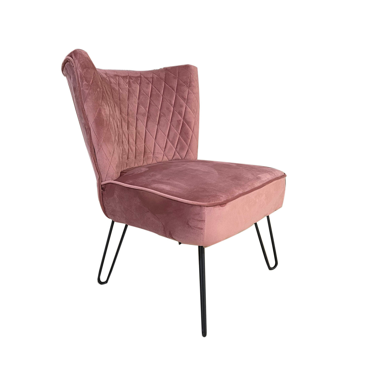 Dixie Dusky Pink Velvet Vanity Accent Chair from Roseland Furniture