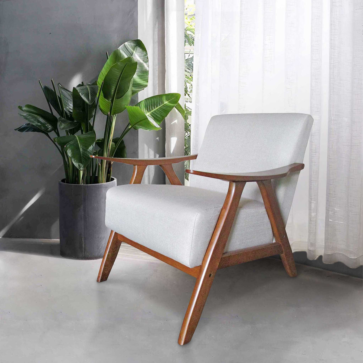 Hollis Orange Deep Padded Armchair Lifestyle