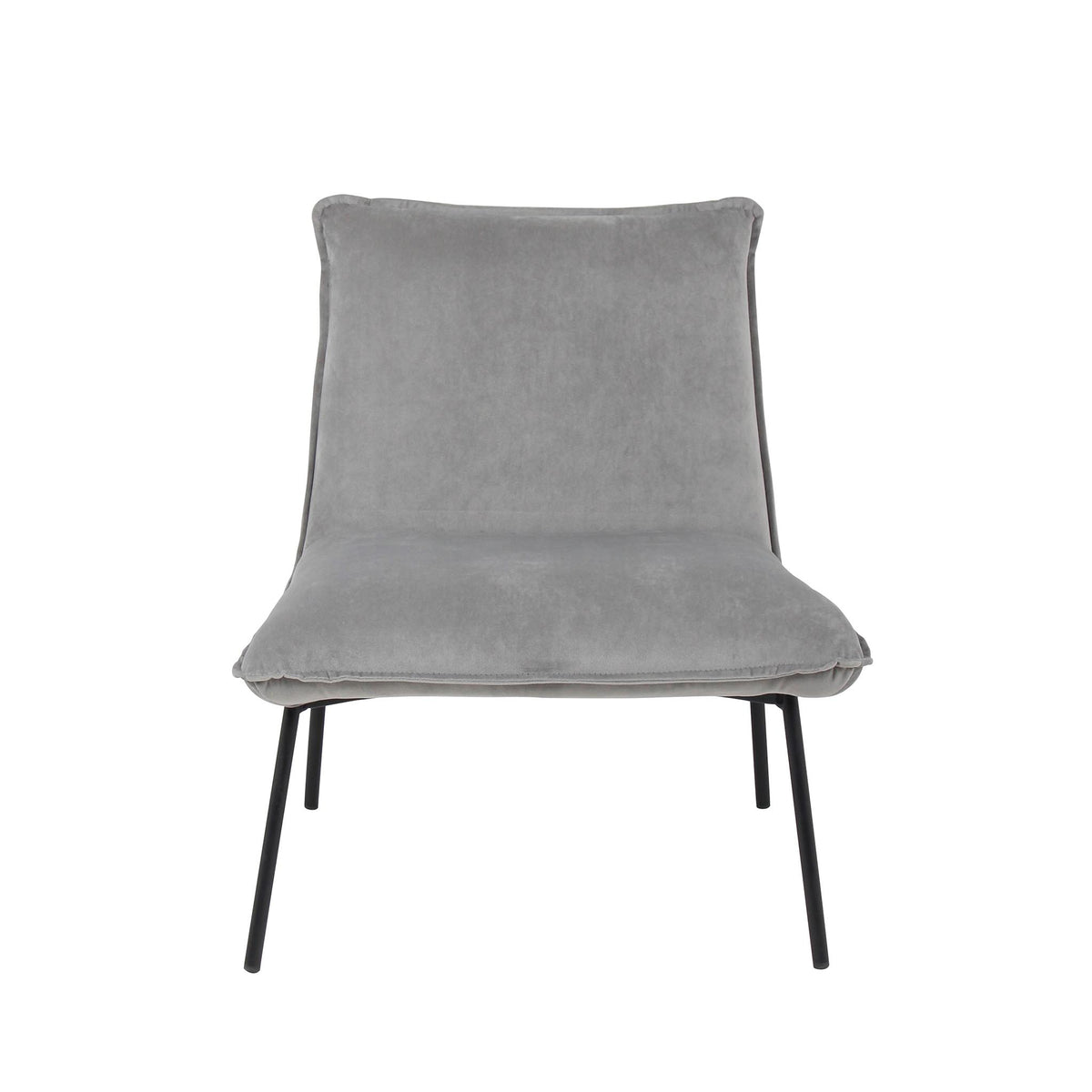 Beau Grey Velvet Lounge Chair