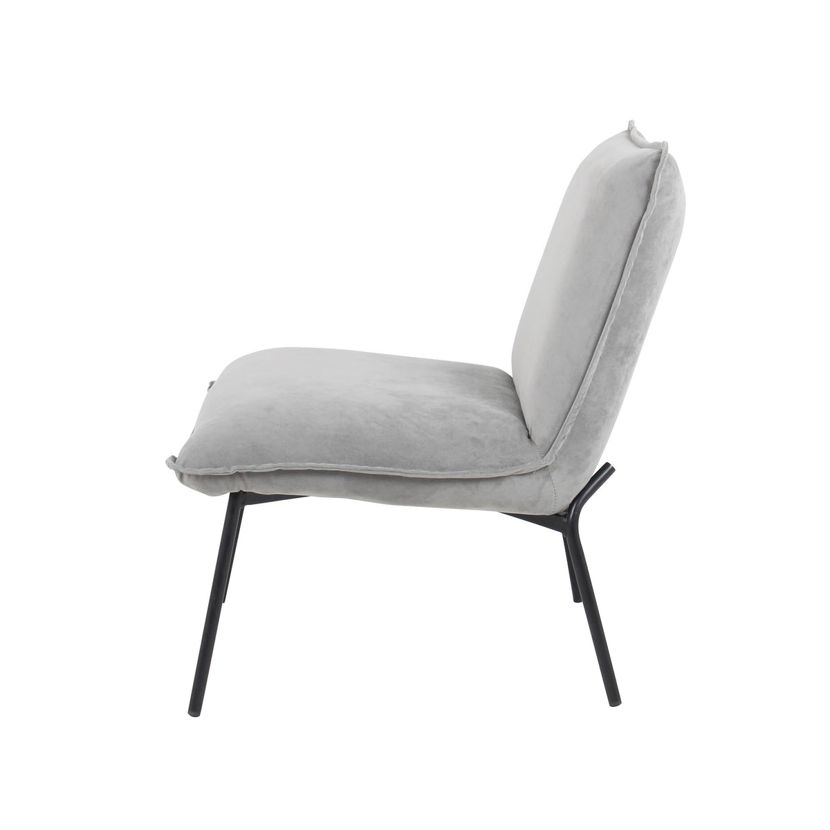 Beau Grey Velvet Lounge Chair