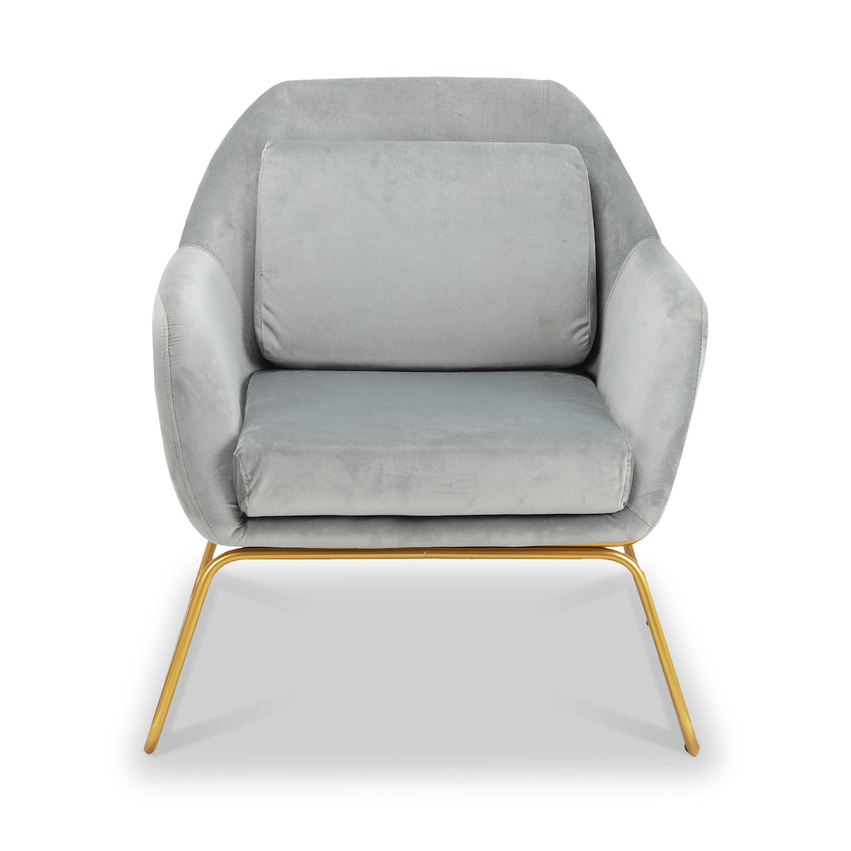Hallie Seal Grey Velvet Chic Vanity Chair