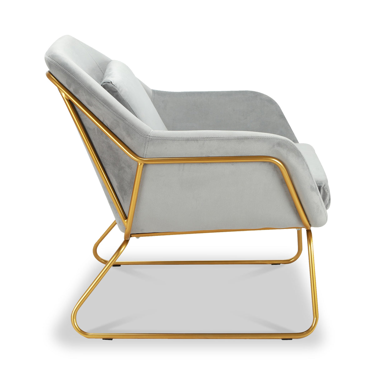 Hallie Seal Grey Velvet Chic Accent Chair