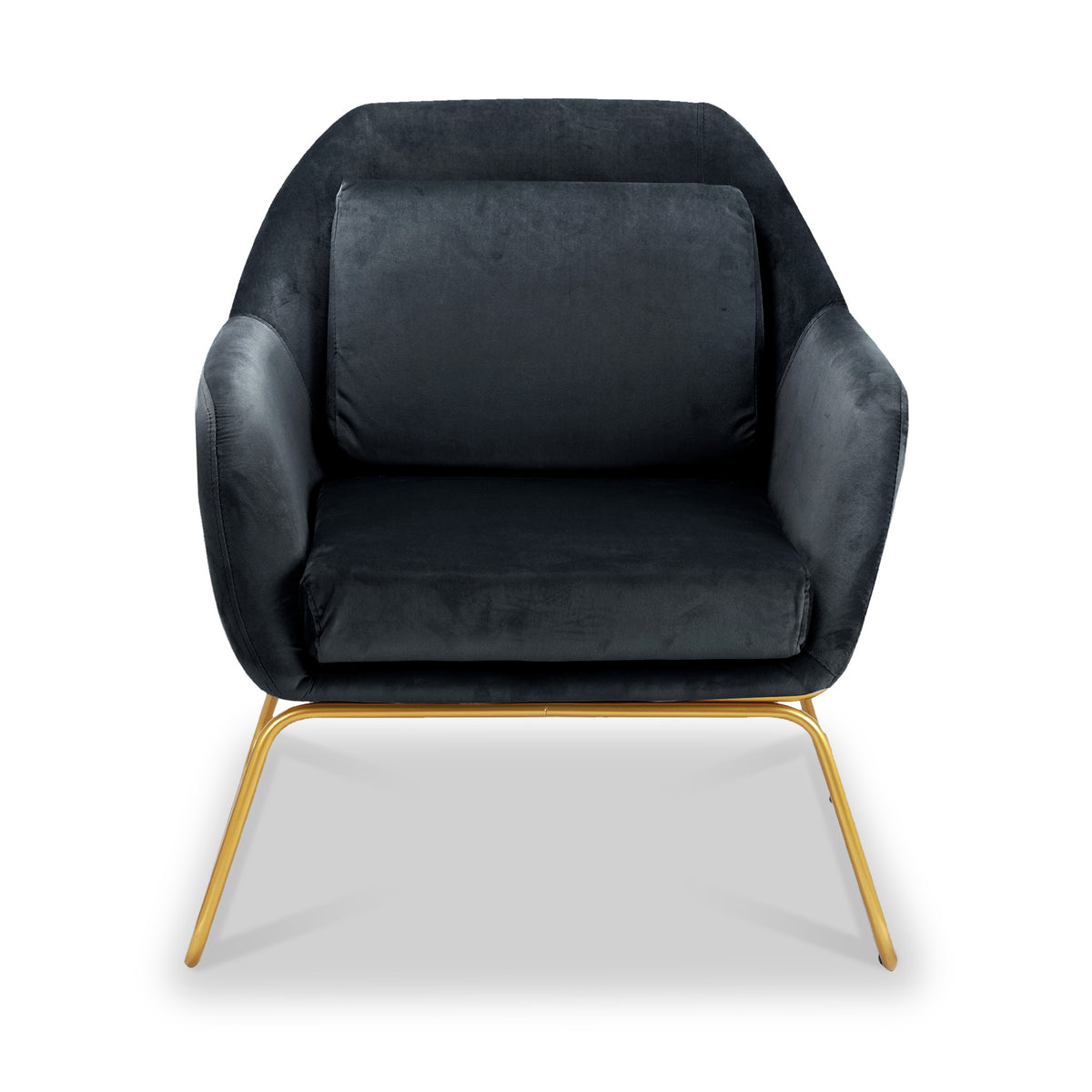 Hallie Black Velvet Chic Vanity Chair