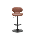 Mendez Tan Faux Leather Kitchen Breakfast Bar Stool with adjustable height